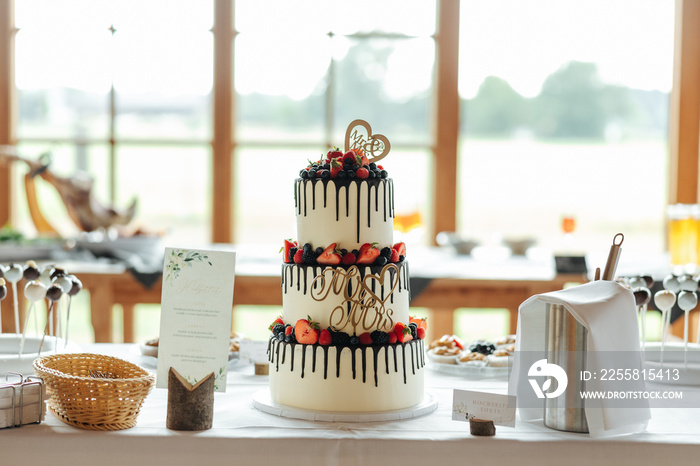 Beautiful wedding cake close-up