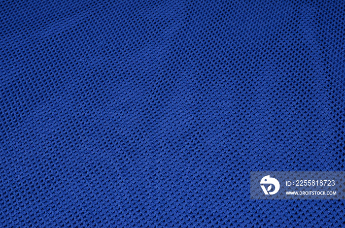 Blue sport fabric texture background. Sports shirt nylon’s texture cloth.