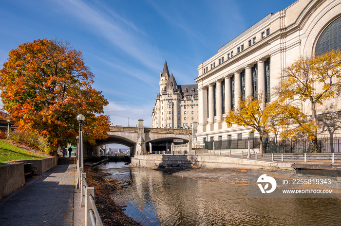 Views along the Rideau Canal in Ottawa.