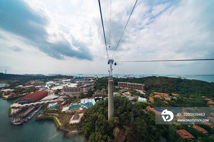 鸟瞰新加坡城市风光