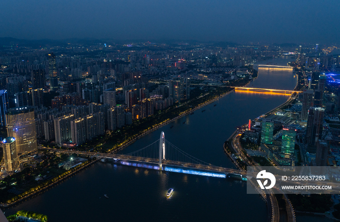 广州猎德桥夜景