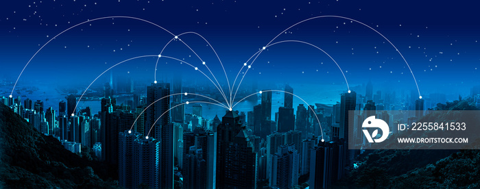 Future communication network connection solutions technology, wireless, Global internet and satellit