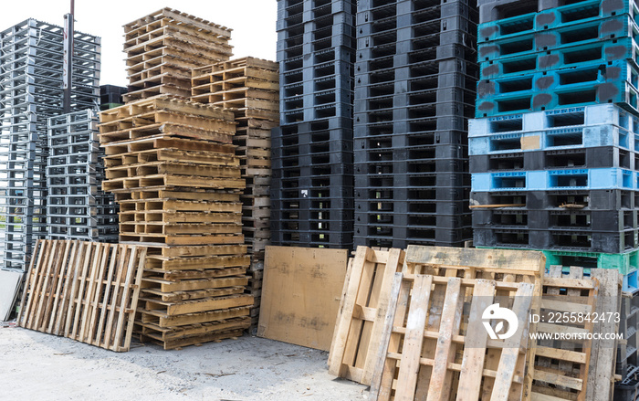 Old wooden pallets for reused to build a furniture , Can be used as a background