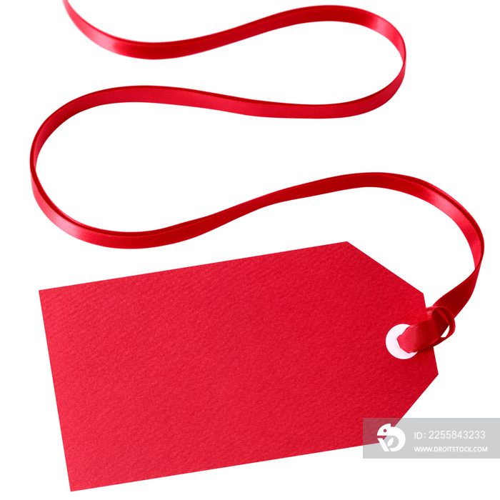 Red gift or price tag