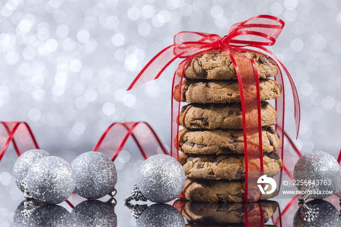 Homemade Christmas chocolate chips cookies