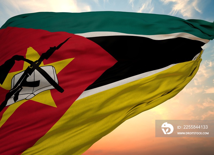 Mozambique Flag, Waving flag