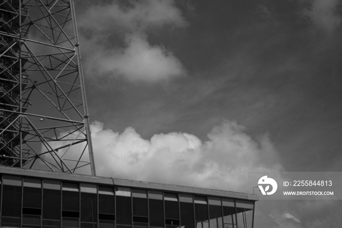 TV Tower in Brasília Brazil, Black and white concept photo art, Outdoor