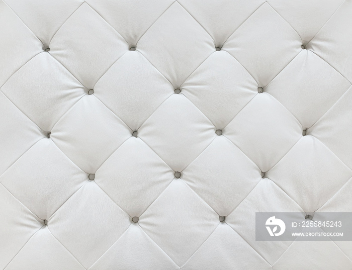 White leather upholstery luxury texture background.