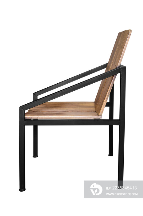 Wooden steel legs simplistic chair
