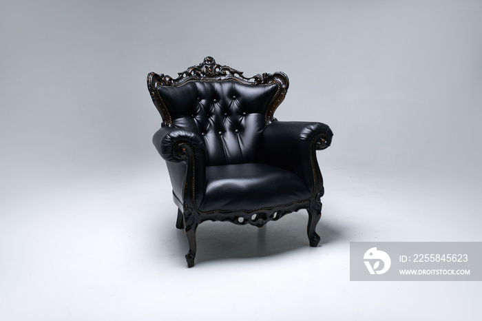 chair. soft chair. directors chair. sofa. photo studio equipment. White cyclorama.