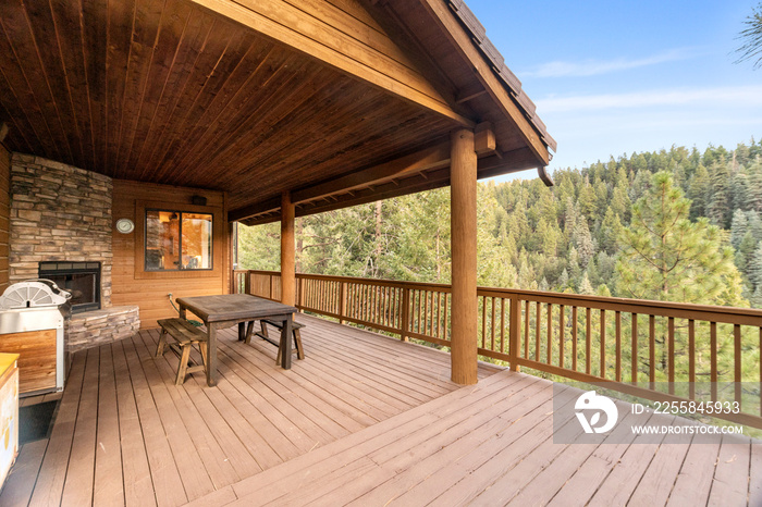 Secluded Cabin porch