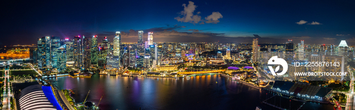 新加坡城市风夜景