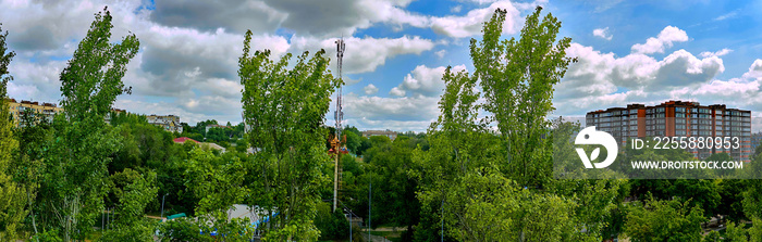 city view panorama from the balcony