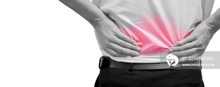 Man feeling back pain