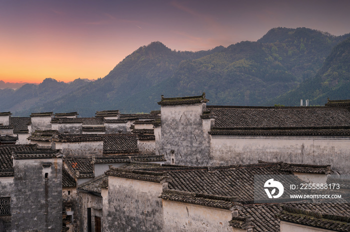 overlook the Chinese Hui style architecture