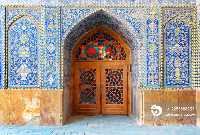 Gorgeous interior view of Seyyed Mosque in Isfahan, Iran