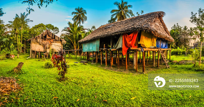 Wooden houses in Avatip