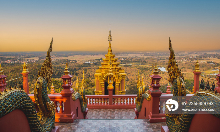 Wat Doi Prachan Mae Tha or Wat Phra That Doi Phra Chan in Lampang, Thailand