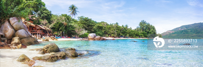 Panorama of asian paradise beach in Thailand