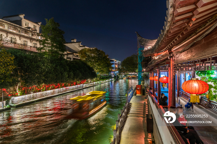 南京秦淮河风景区夜景