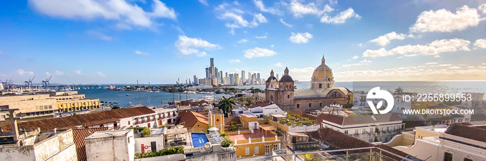 Streets of Cartagena in Colombia