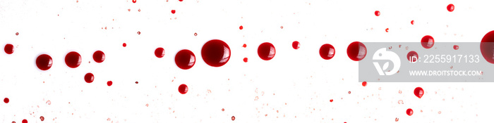 bloody drops on a white background texture. bubbles in red water