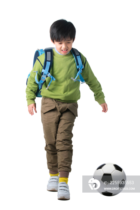 一个男孩和足球