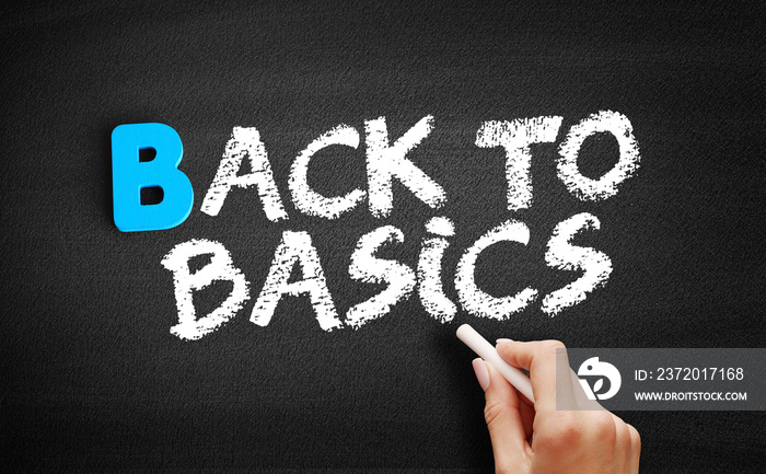 Back to Basics text on blackboard