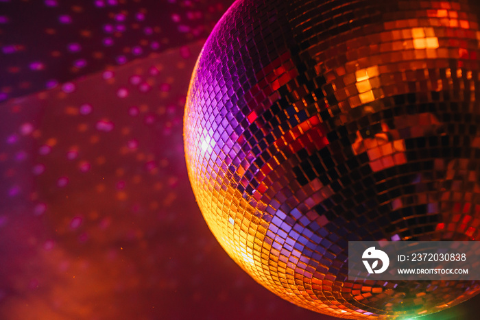 disco ball on abstract background