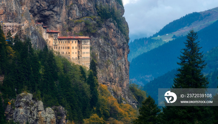 Turkey. Region Macka of Trabzon city - Altindere valley. The Sumela Monastery - 1600 year old ancien