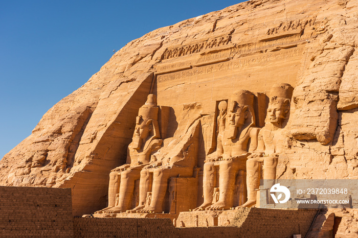 Abu Simbel temple in Aswan in Upper Egypt