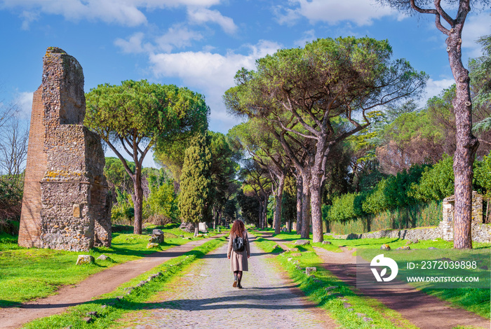 Rome (Italy) - The archeological ruins in the Appian Way of Roma (in italian:  via Appia Antica ), t