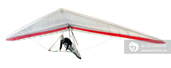 Hang glider soaring the thermal updrafts