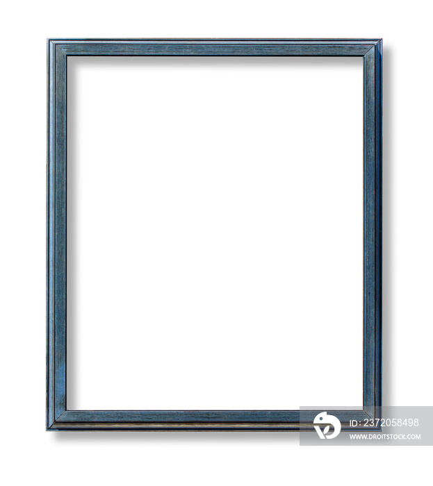 blue wooden frame