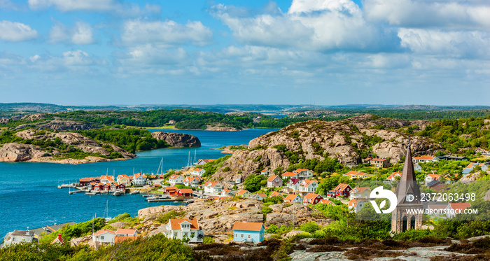 Ortsansicht von  Fjällbacka, Väsergötland, Schweden