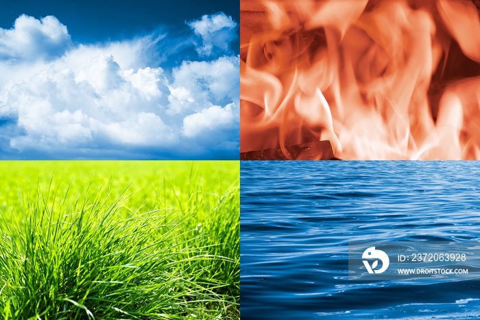 Collage of the four Elements