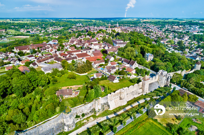 普罗旺斯鸟瞰图，法国中世纪集市之城和联合国教科文组织世界遗产