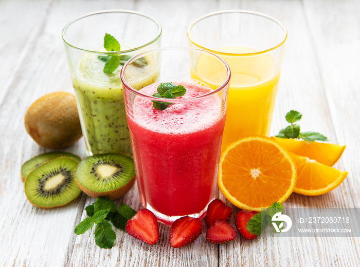 Healthy fruit smoothies