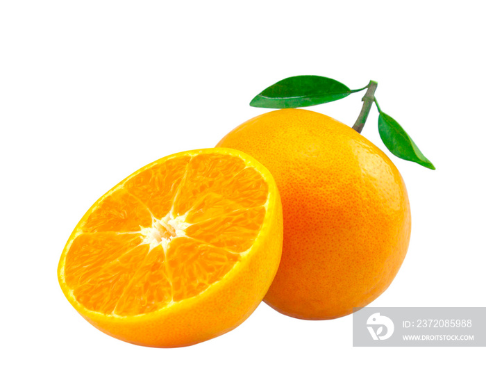 Orange fruit isolated on white background