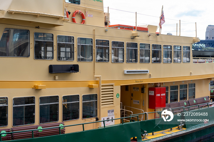 Sydney Ferry Boat on the harbour in dock