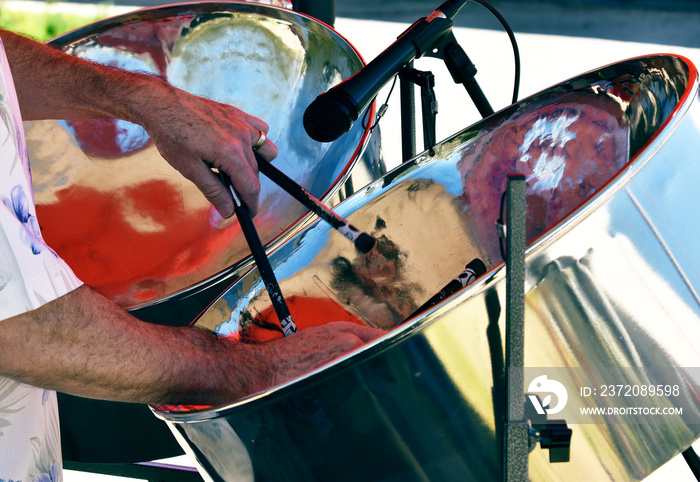 Playing Steel Drums at Art Festival