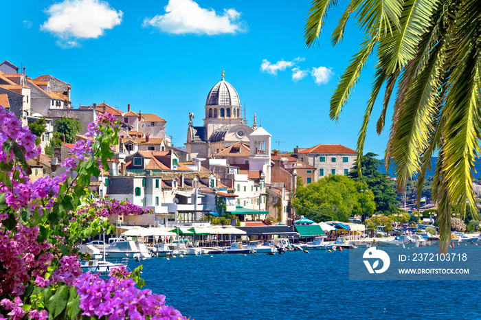 UNESCO town of Sibenik architecture and coastline view