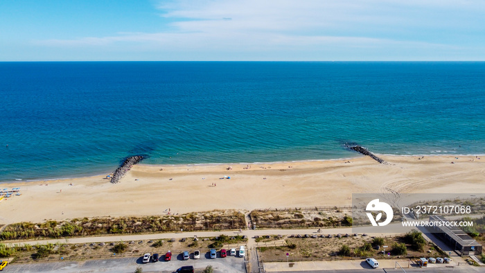 Beach between Sete and Agde in the South of France