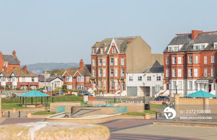 Colorful Architecture of Coastal Town in North Wales, UK