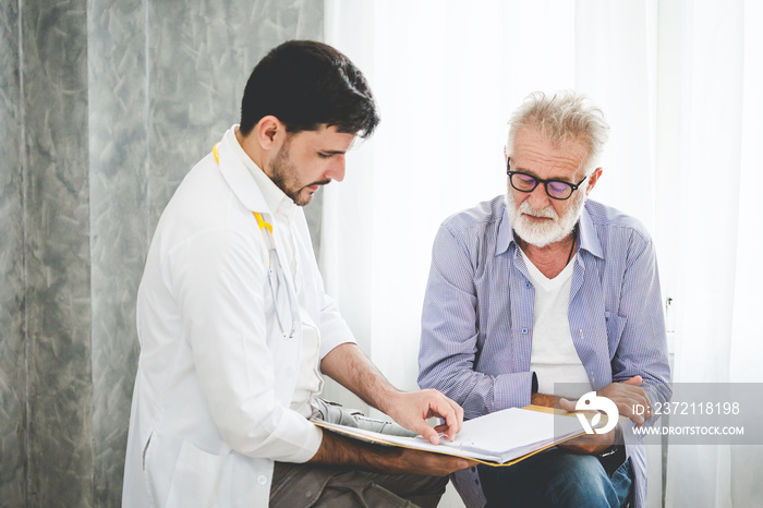 Psychologist doctor discussing with patient