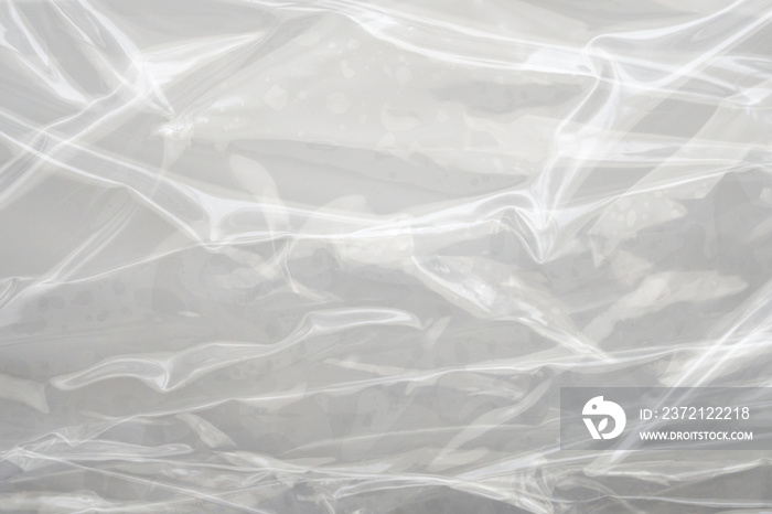 White plastic film wrap texture background