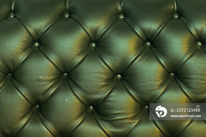 Green leather upholstery pattern