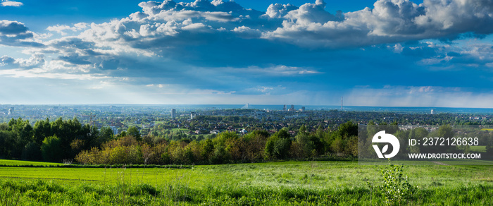 Panorama of Rzeszow City from the hill