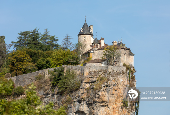 Castle of Belcastel in Lacave. Lot, Midi-Pyrenees, France