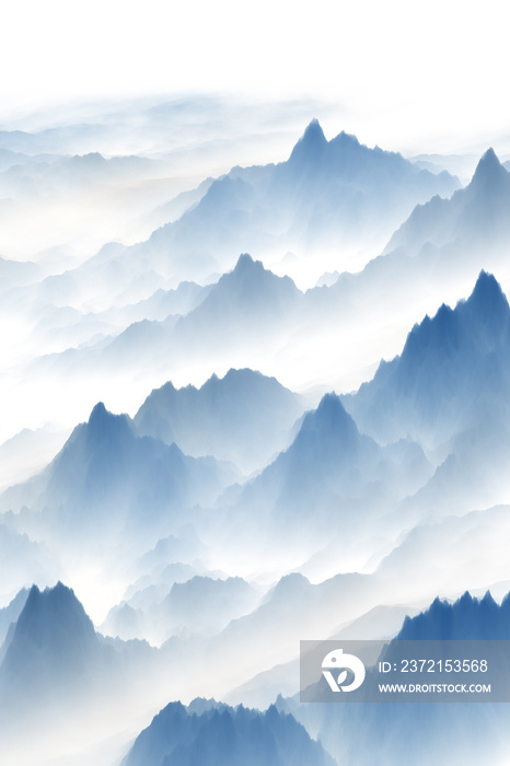 mountains and clouds